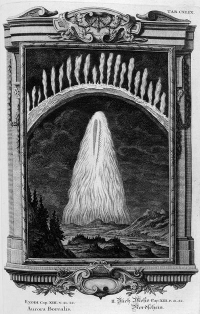 Aurore boréale (gravure) - Johann Andreas Pfeffel