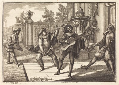 Scaramouche distrait Pantalon - Johann Balthasar Probst after Johann Jacob Schübler