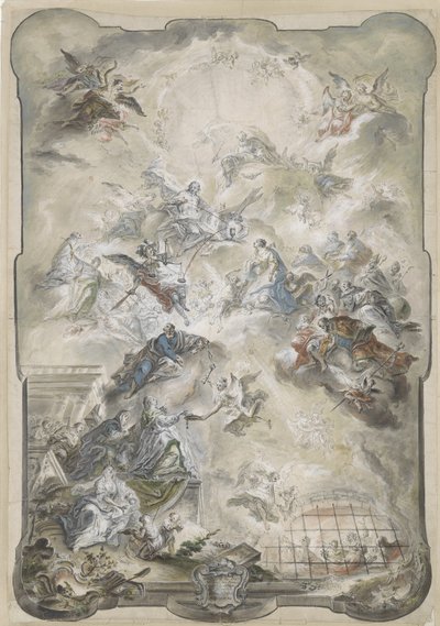 La Vierge et les Saints Intercédant devant le Christ pour les Âmes des Perdus - Johann Baptist Enderle