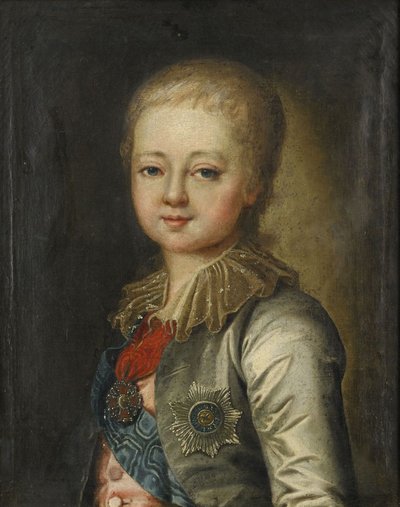 Portrait du grand-duc Alexandre Pavlovitch Alexandre Ier enfant - Johann Baptist von Lampi the Elder