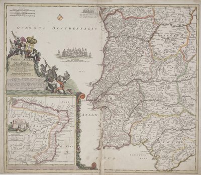 Portugal et Algarve (Portugallia et Algarbiae), c.1704 - Johann Baptista Homann