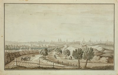 Vue de la porte Hallesch - Johann Carl Wilhelm Rosenberg