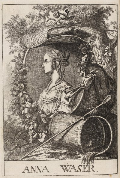 Anna Waser par Füssli, 1757 - Johann Caspar Füssli