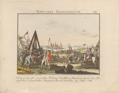 Siège de la forteresse russe Nyslott en Finlande, 1788 - Johann Caspar Weinrauch