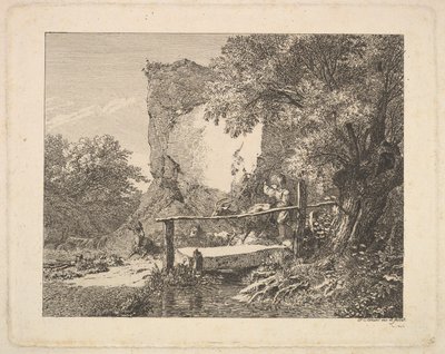 Un garçon avec trois chèvres - Johann Christian Erhard