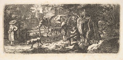 Aumône donnée par un conducteur de charrette, 1814 - Johann Christian Erhard