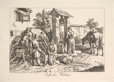 Cosaque au puits, 1815 - Johann Christian Erhard