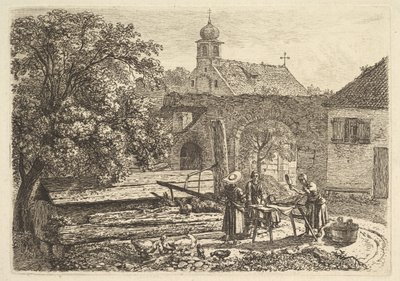 Blanchisseuse à un puits artésien, 1817 - Johann Christian Erhard