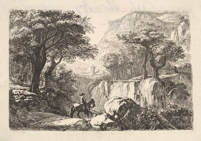 Le cavalier dans la gorge, 19ème siècle - Johann Christian Erhard