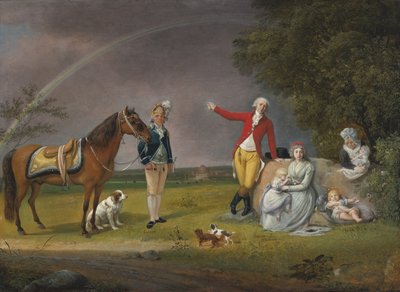 Portrait du prince Alexandre Mikhaïlovitch Belosselsky-Belozersky 1752-1809 et sa famille - Johann Christian Klengel