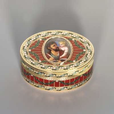 Boîte à tabac, Dresde, c.1775-80, la miniature Genève, c.1800 - Johann Christian Neuber