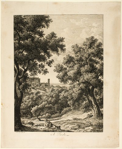 À Tivoli, de Malerisch Radierte Prospekte aus Italien - Johann Christian Reinhart