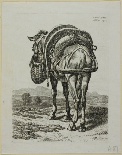 Mule nourrie - Arrière, de Die Zweite Thierfolge - Johann Christian Reinhart