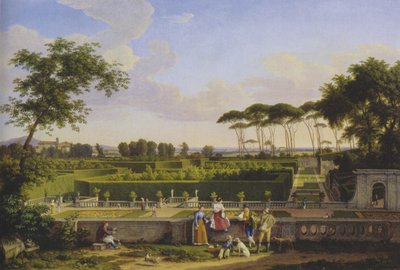 French : Dans le parc de la Villa Doria Pamphilj - Johann Christian Reinhart