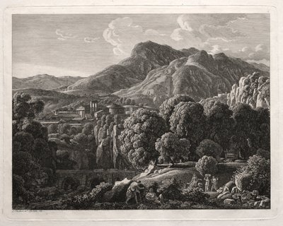 Paysage héroïque : Paysage avec ville et rivière, 1799 - Johann Christian Reinhart