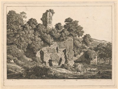 Paysage - Ruines de la villa de Ventidio Basso à Tivoli - Johann Christian Reinhart