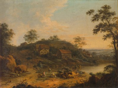 Paysage vallonné avec fermes - Johann Christian Vollerdt or Vollaert