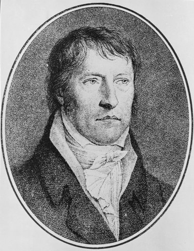 Portrait de Georg Wilhelm Friedrich Hegel, philosophe allemand, gravé par F.W. Bollinger - Johann Christian Xeller