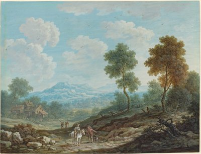 Voyageurs dans une large vallée - Johann Christoph Dietzsch