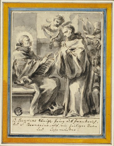 Le Roi Henri de France et Saint Bernard de Clairvaux - Johann Christoph Lischka