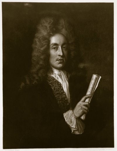 Portrait de Henry Purcell (1659-95) gravé par George J. Zobel (1810-81) - Johann Closterman