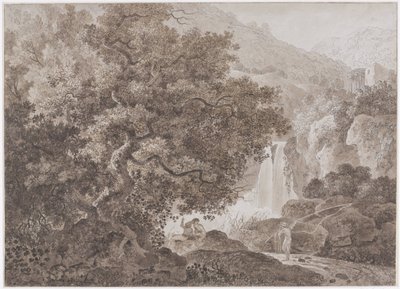Paysage montagneux boisé (Tivoli) - Johann Conrad Steiner