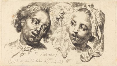 Jeune femme flirtant avec un homme - Johann Eleazar Schenau