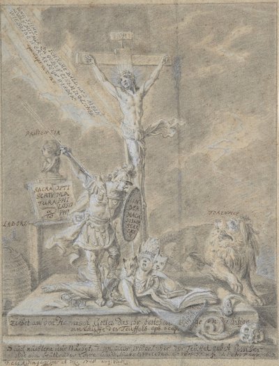 Allégorie des vertus chrétiennes, 1746 - Johann Elias Ridinger