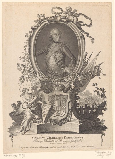 Portrait de Charles Guillaume Ferdinand de Brunswick-Wolfenbüttel - Johann Esaias Nilson