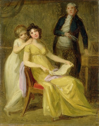 Esquisse pour un portrait de groupe de la famille bancaire Loehr, vers 1801-02 - Johann Friedrich August Tischbein