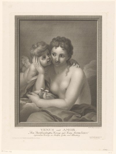 Vénus et Amour - Johann Friedrich Bause