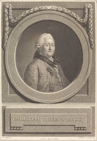 Christian Weisse - Johann Friedrich Bause after Anton Graff