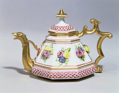 Théière octogonale de Meissen, c.1718 porcelaine - Johann Friedrich Bottger