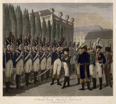 Parade des Gardes Français au Lustgarten à Berlin en 1806 - Johann Friedrich Jügel