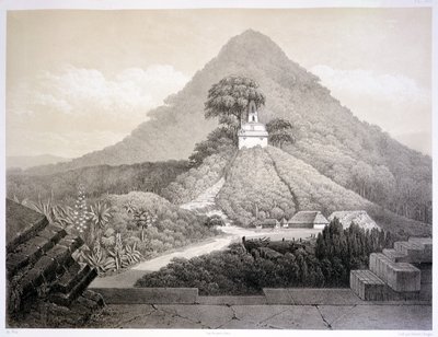 Vue pittoresque au Temple de la Croix, Palenque, planche 20 de 