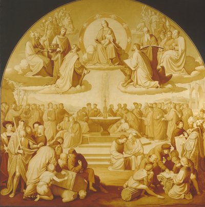 Le Triomphe de la religion dans les arts, entre 1829 et 1840 - Johann Friedrich Overbeck
