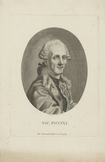 Portrait du compositeur Niccolò Piccinni 1728-1800, vers 1790 - Johann Friedrich Schröter