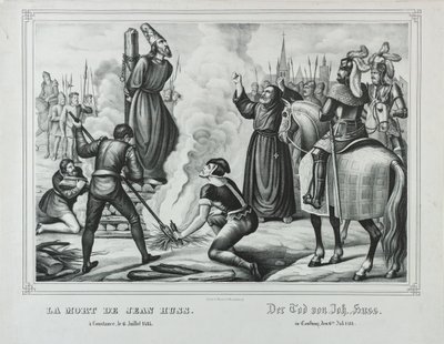 La Mort de Jan Hus à Constance, milieu du XIXe siècle - Johann Friedrich Wentzel