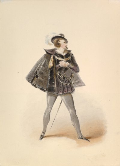 Étude de costume pour Belmonte dans L