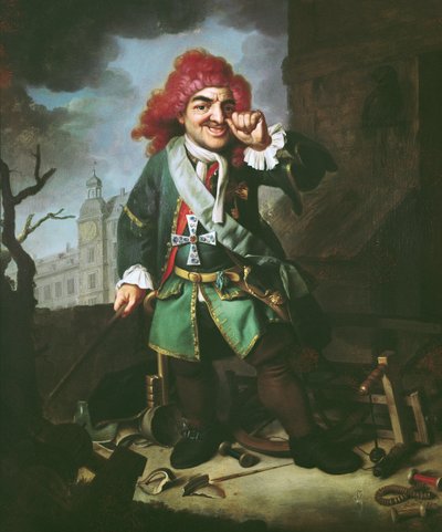 Portrait de Clemens Perkeo, fou à la cour de Heidelberg - Johann Georg Dathan