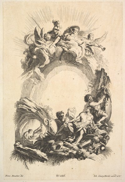 Les Forges de Vulcain, du Livre des Cartouches, milieu du XVIIIe siècle - Johann Georg Hertel