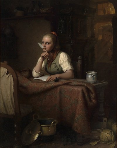 La lettre - Johann Georg Meyer