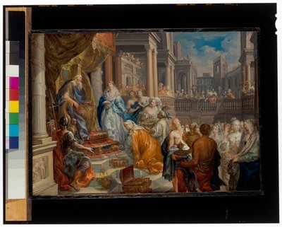 Salomon reçoit la reine de Saba - Johann Georg Platzer
