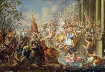 La Bataille des Amazones, c.1730 - Johann Georg Platzer