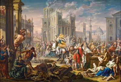 La mort sacrificielle de Marcus Curtius - Johann Georg Platzer