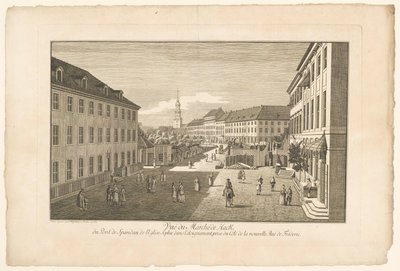 Vue du marché Hack à Berlin - Johann Georg Rosenberg