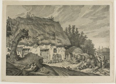 Un cottage de ferme - Johann Georg Wille