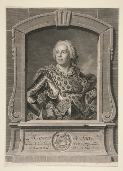 Maurice de Saxe, Duc de Courlande et de Semigallie, Maréchal de France - Johann Georg Wille