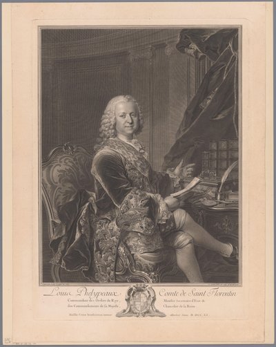Portrait de Louis Phélypeaux de Saint-Florentin - Johann Georg Wille
