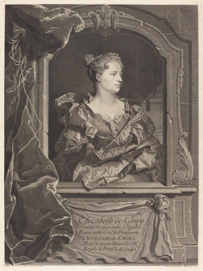 Élisabeth de Gouy, femme de Hyacinthe Rigaud - Johann Georg Wille after Hyacinthe Rigaud
